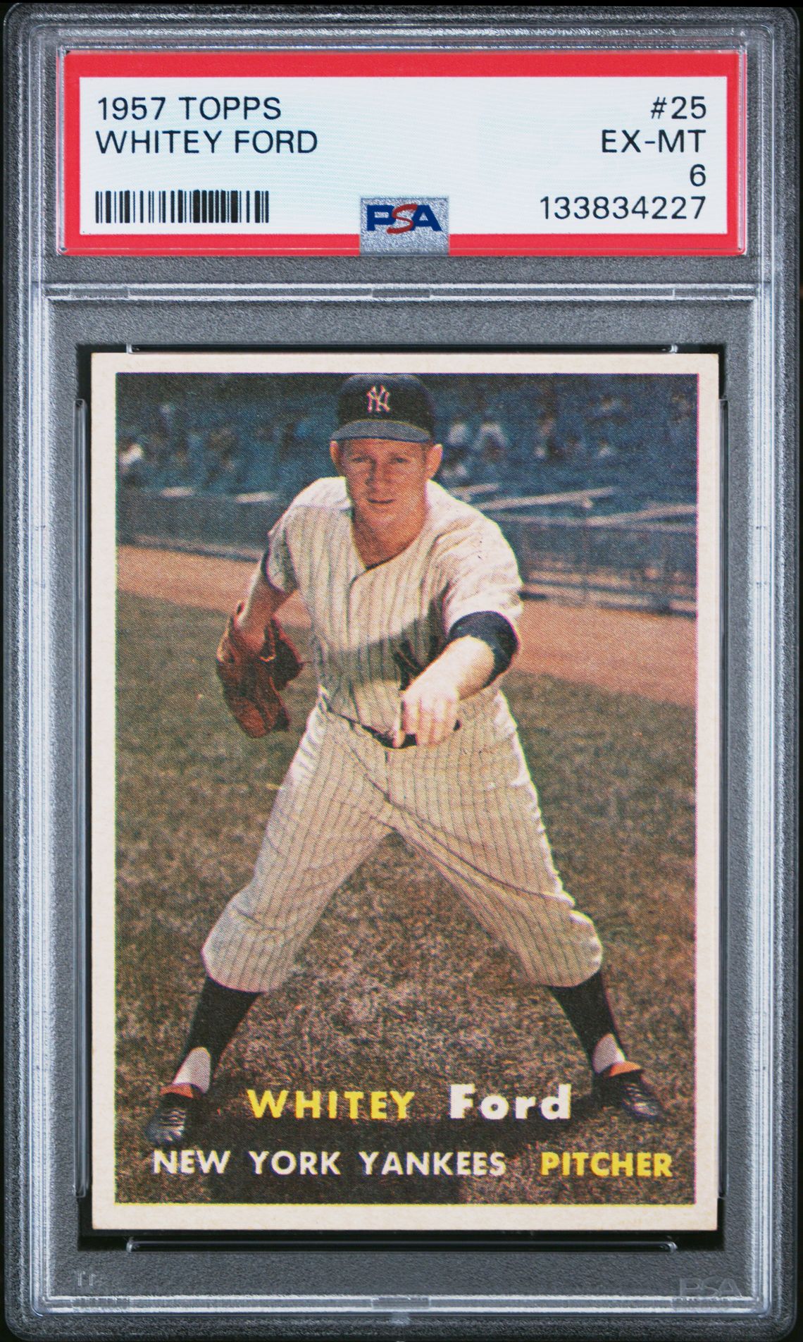 1957 Topps Whitey Ford #25 Ex-Mt 6 front