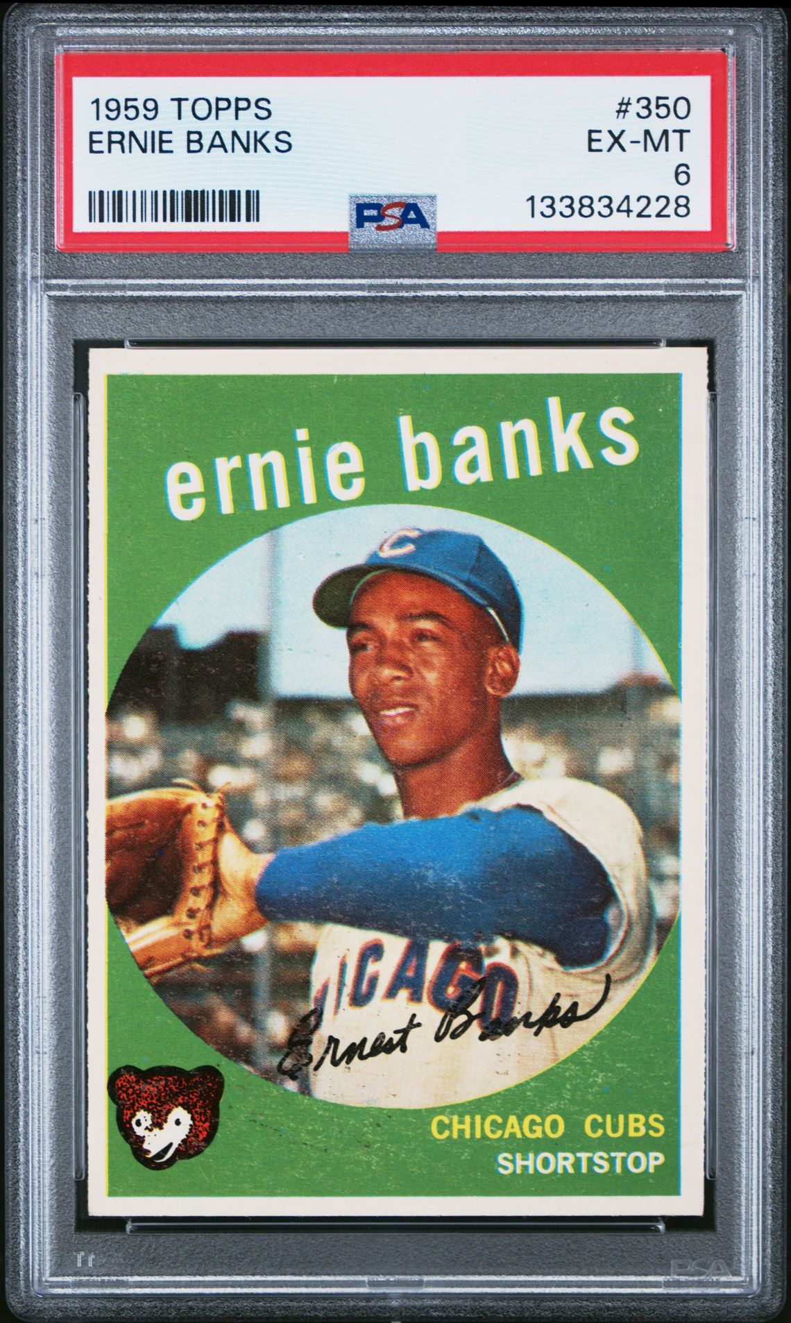 1959 Topps Ernie Banks #350 Ex-Mt 6 front