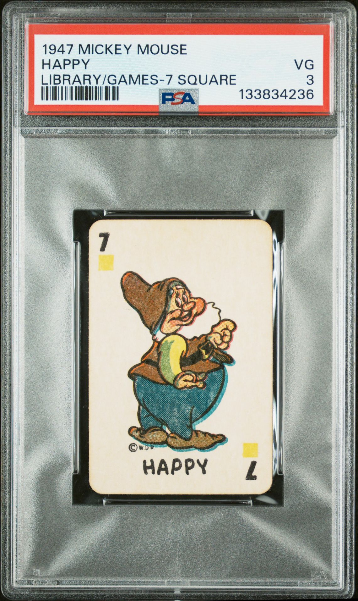 1947 Russell Mickey Mouse Library Of Games Happy (Library/Games-7 Square) Vg 3 front