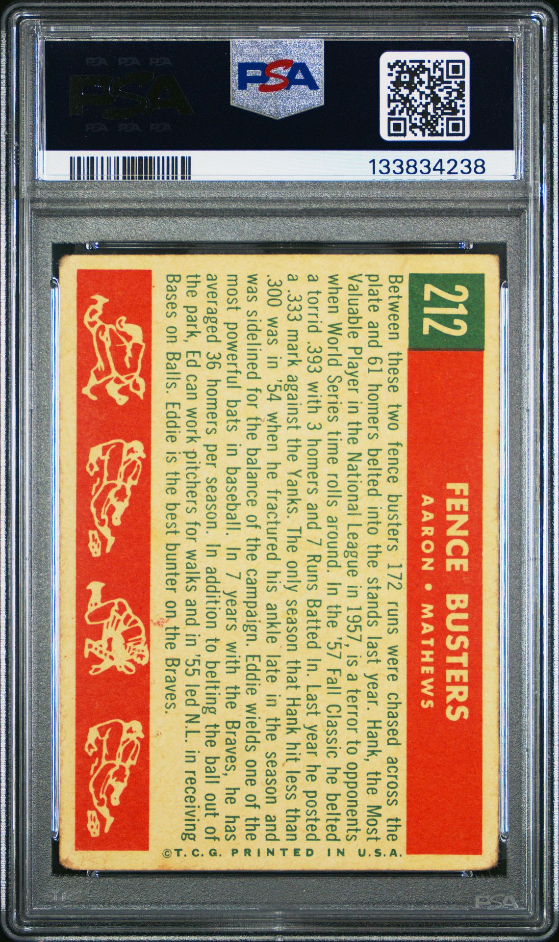 1959 Topps Fence Busters #212 (White Back) Good 2 back