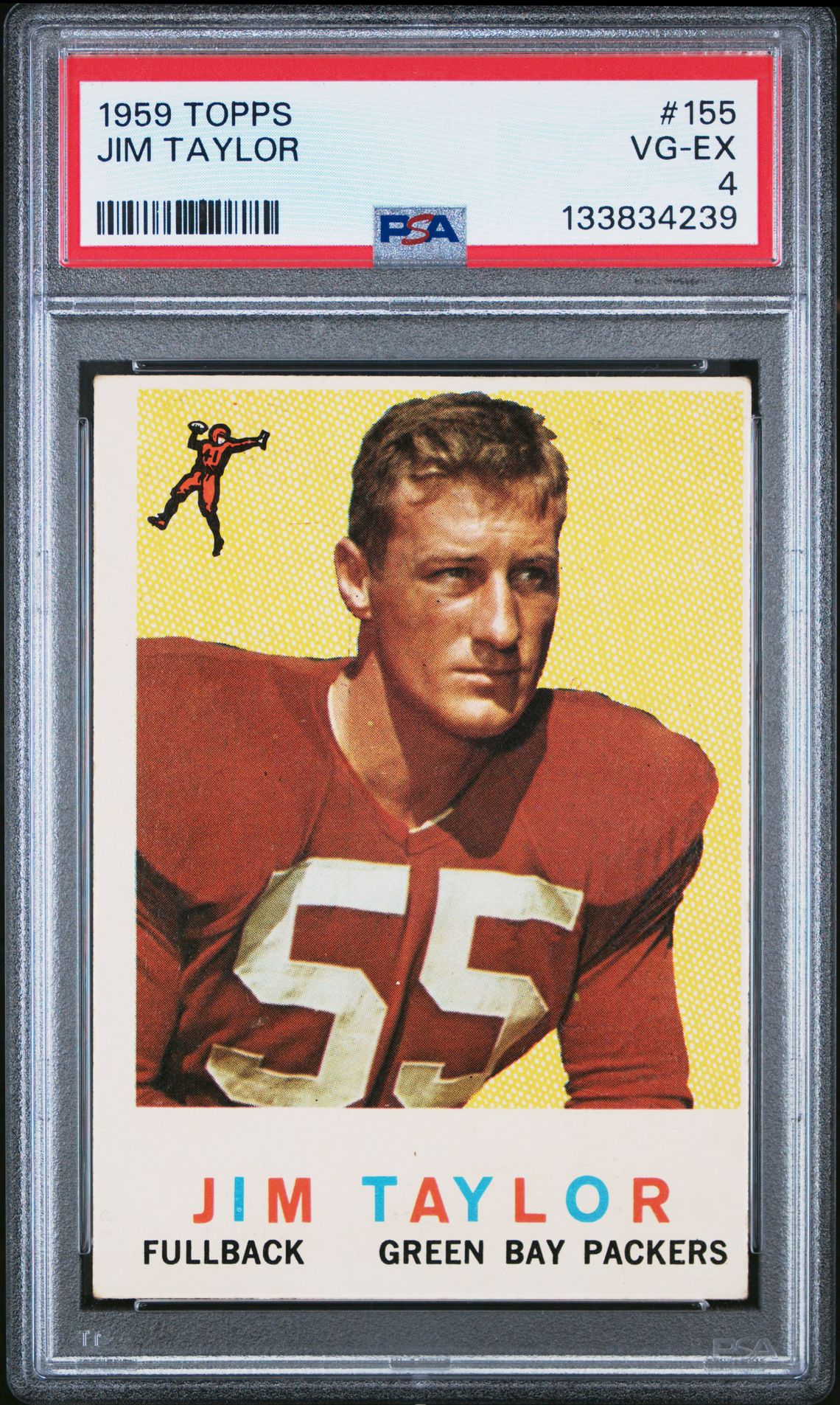 1959 Topps Jim Taylor #155 Vg-Ex 4 front