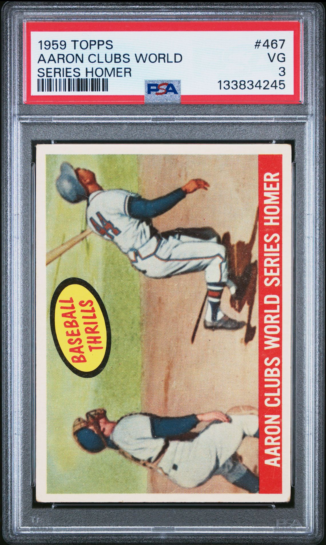 1959 Topps Aaron Clubs World #467 (Series Homer) Vg 3 front
