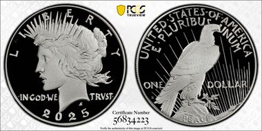 2025-S $1 Peace Dollar First Strike PR70DCAM