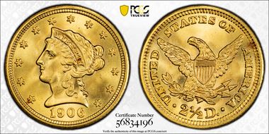 1906 $2.50 MS67
