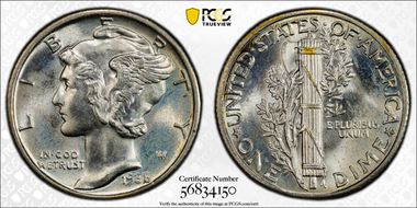 1938 10C MS67+ FB