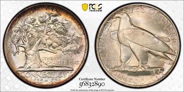 1935 50C Connecticut MS68