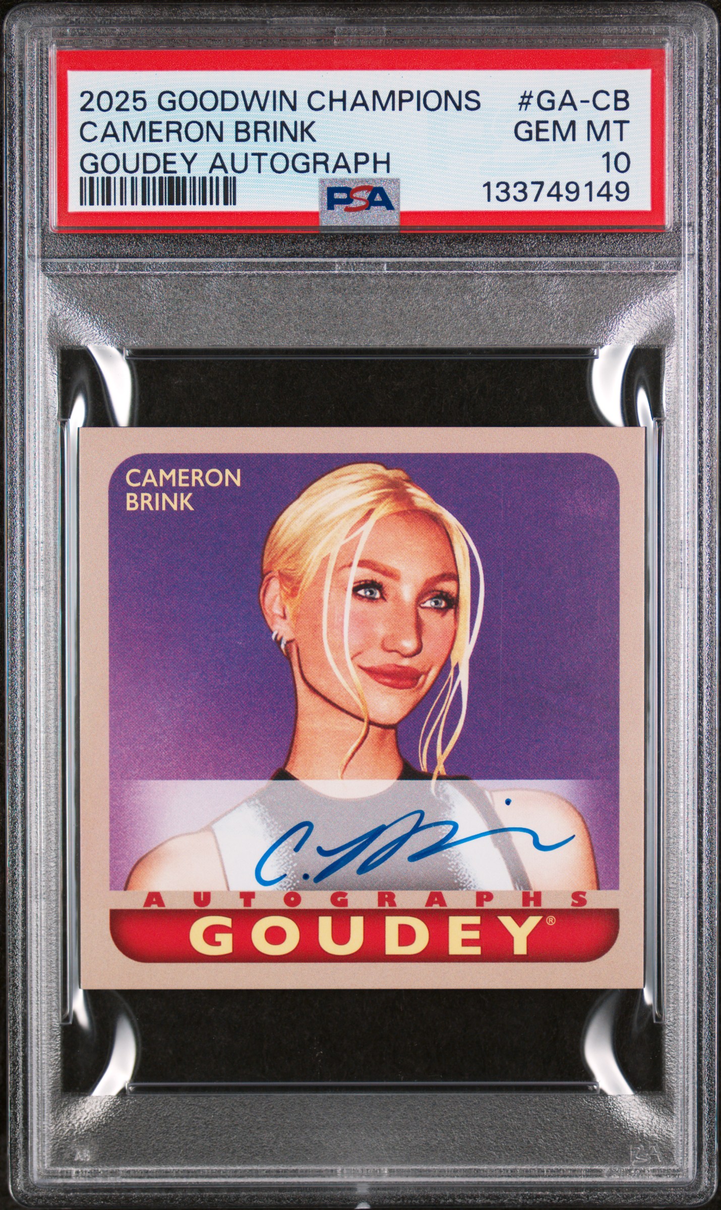 2025 #GA-CB Cameron Brink PSA 10 Upper Deck Goodwin Champions Goudey Autographs