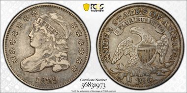 1829 10C Medium 10C XF40