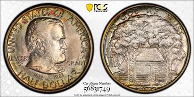 1922 50C Grant, with Star MS67+