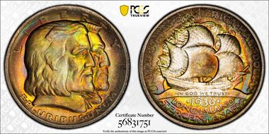 1936 50C Long Island MS67+