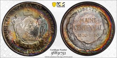 1920 50C Maine MS67+ 