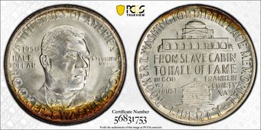 1950-D 50C Booker T. Washington MS67+