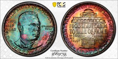 1951-D 50C Booker T. Washington MS67+