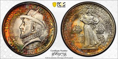 1937 50C Roanoke MS68+ 