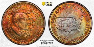 1954-D 50C Washington-Carver MS67