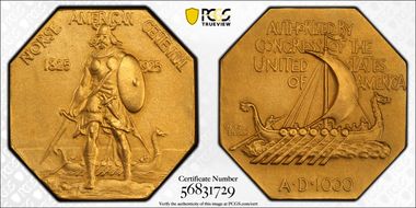 1925 AV Medal Norse American Matte PR67