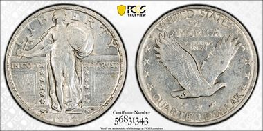 1919-D 25C AU50