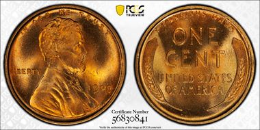 1909 1C Lincoln MS67+ RD