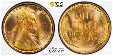 1909 VDB 1C MS66RD