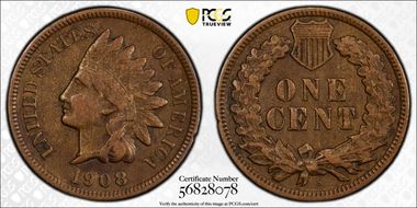 1908-S 1C VF30BN