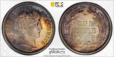 1892 10C MS66+