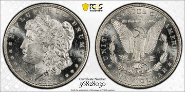 1882-CC $1 VAM 2C, Counter Clash MS62PL