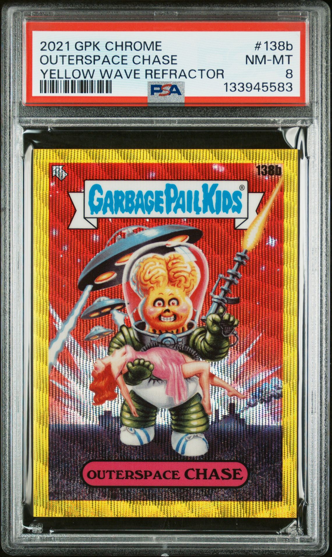 2021 Topps Garbage Pail Kids Refractor #138B Outerspace Chase front