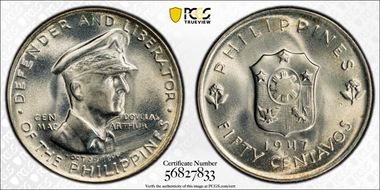 1947-S 50C Douglas MacArthur Allen-R1a  DDO N1