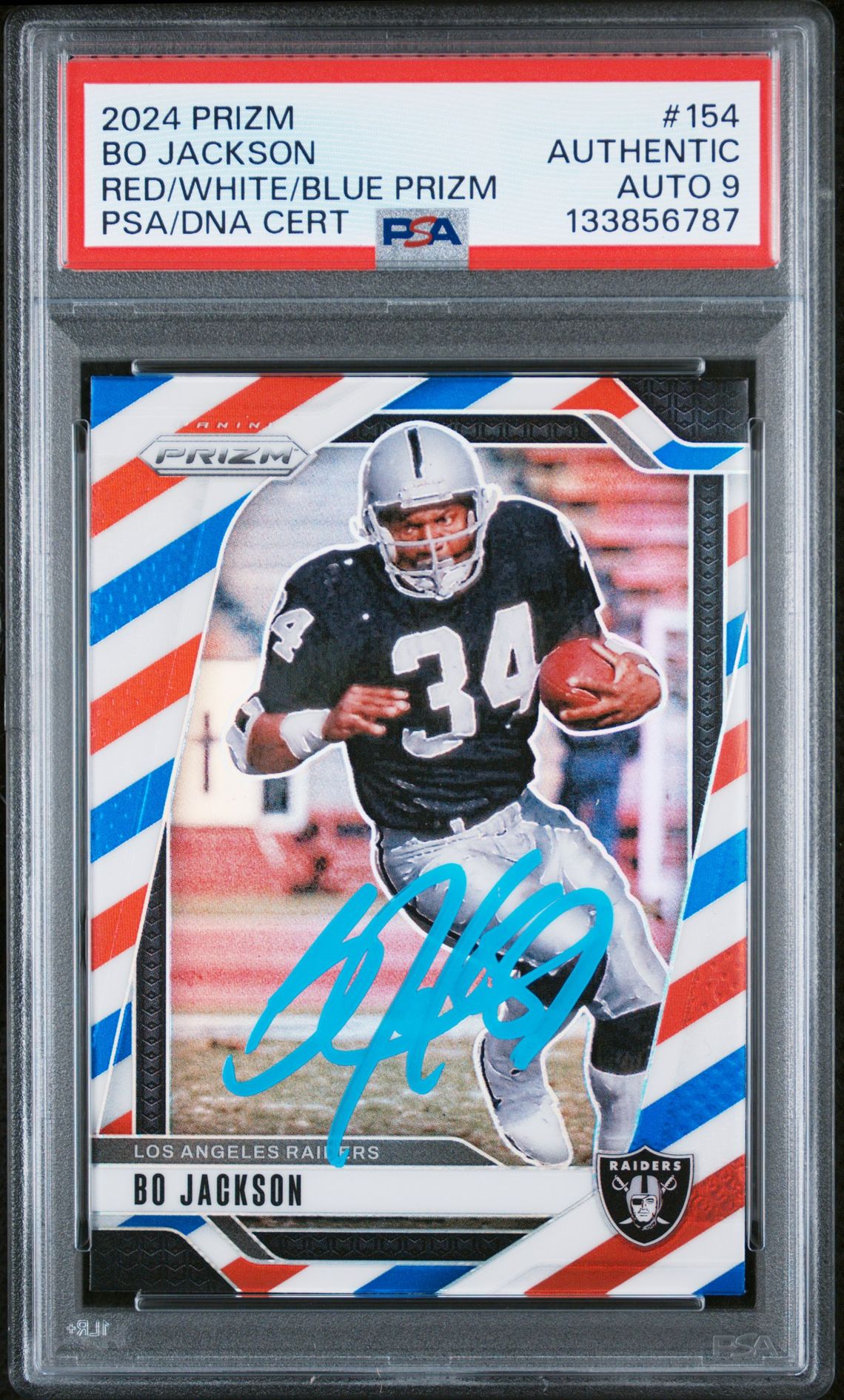 2024 Panini Prizm Bo Jackson #154 (Red/White/Blue Prizm) N0: Authentic front