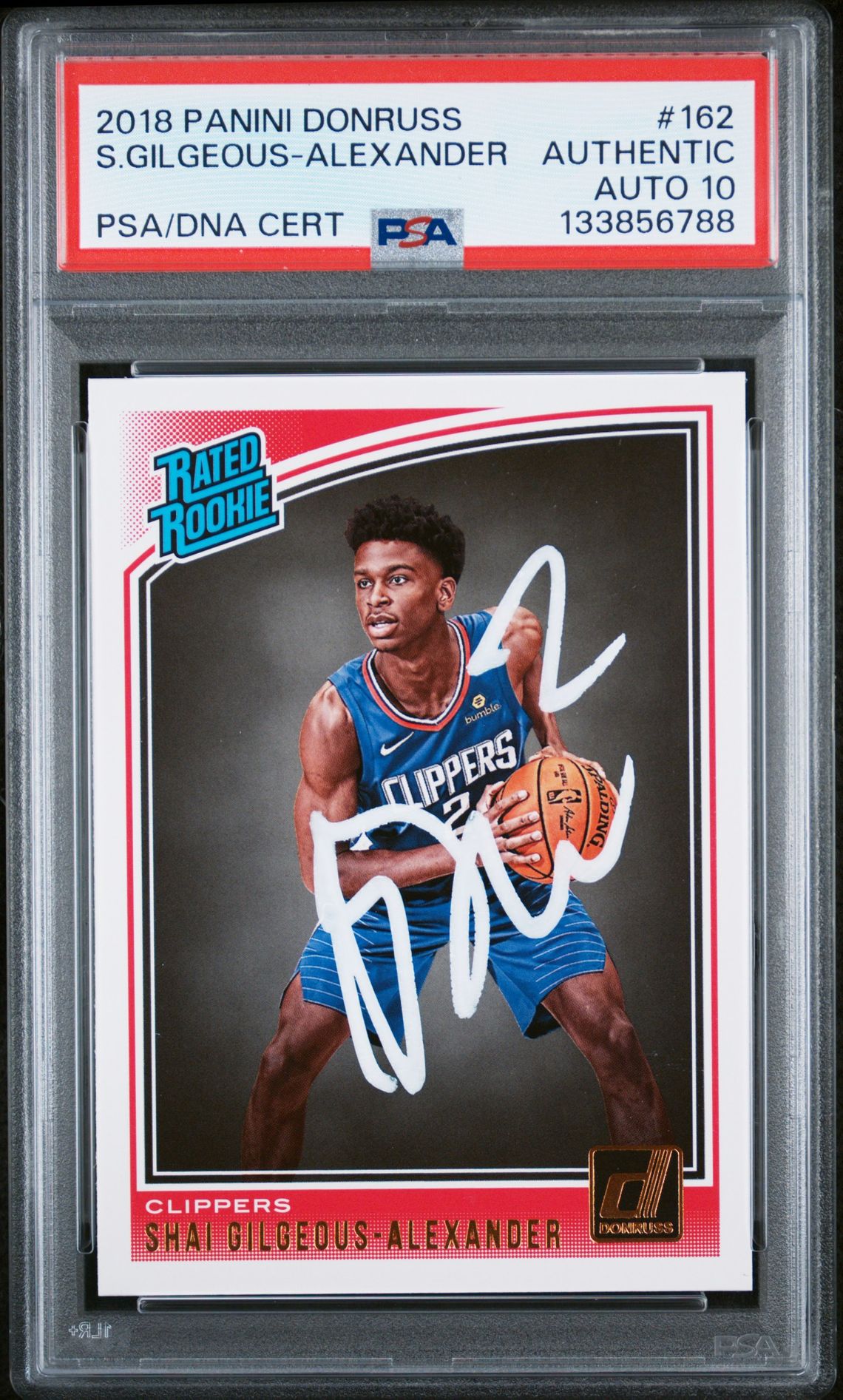 2018 Panini Donruss Shai Gilgeous-Alexander #162 N0: Authentic front