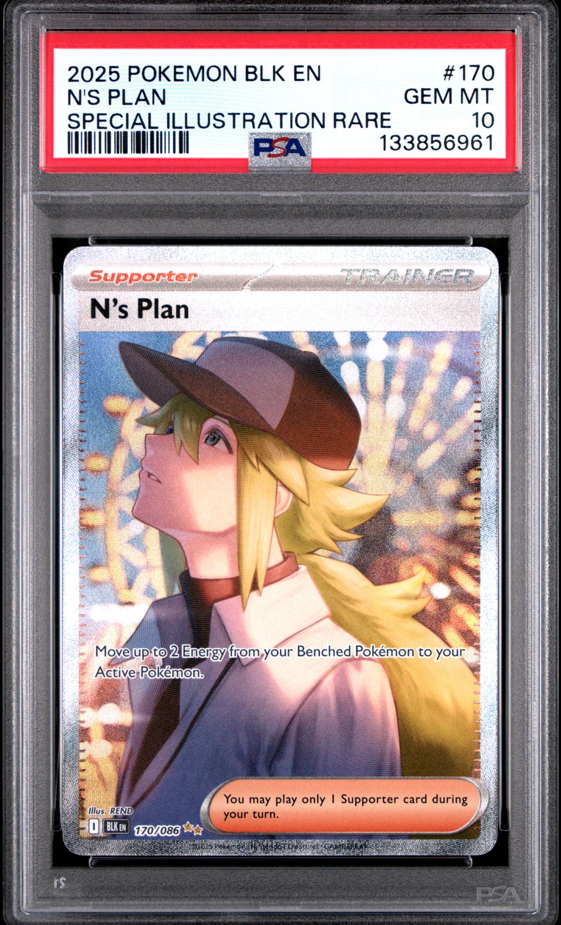 2025 Pokemon Blk En-Black Bolt N's Plan #170 (Special Illustration Rare) Gem Mt 10 front