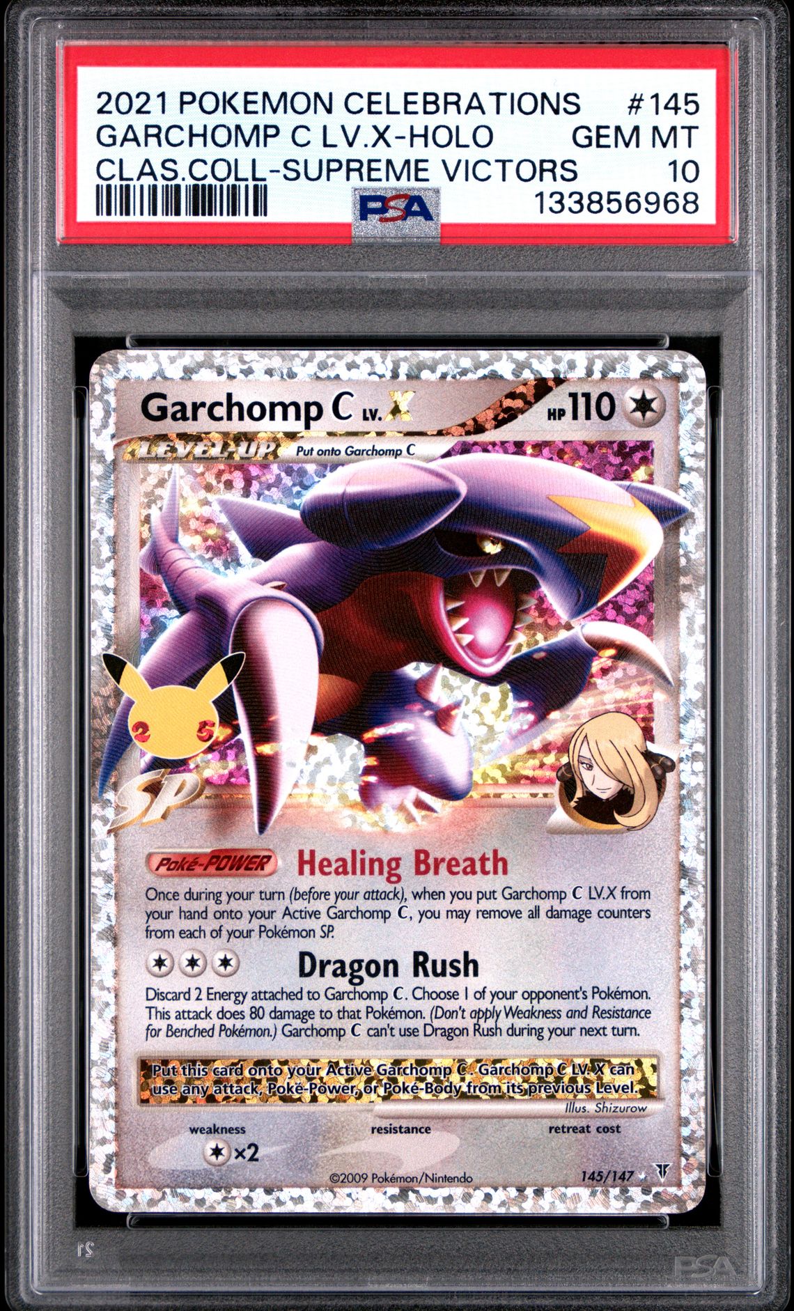 2021 Pokemon Celebrations Classic Collection Garchomp C Lv.x-Holo #145 (Clas.coll-Supreme Victors) Gem Mt 10 front