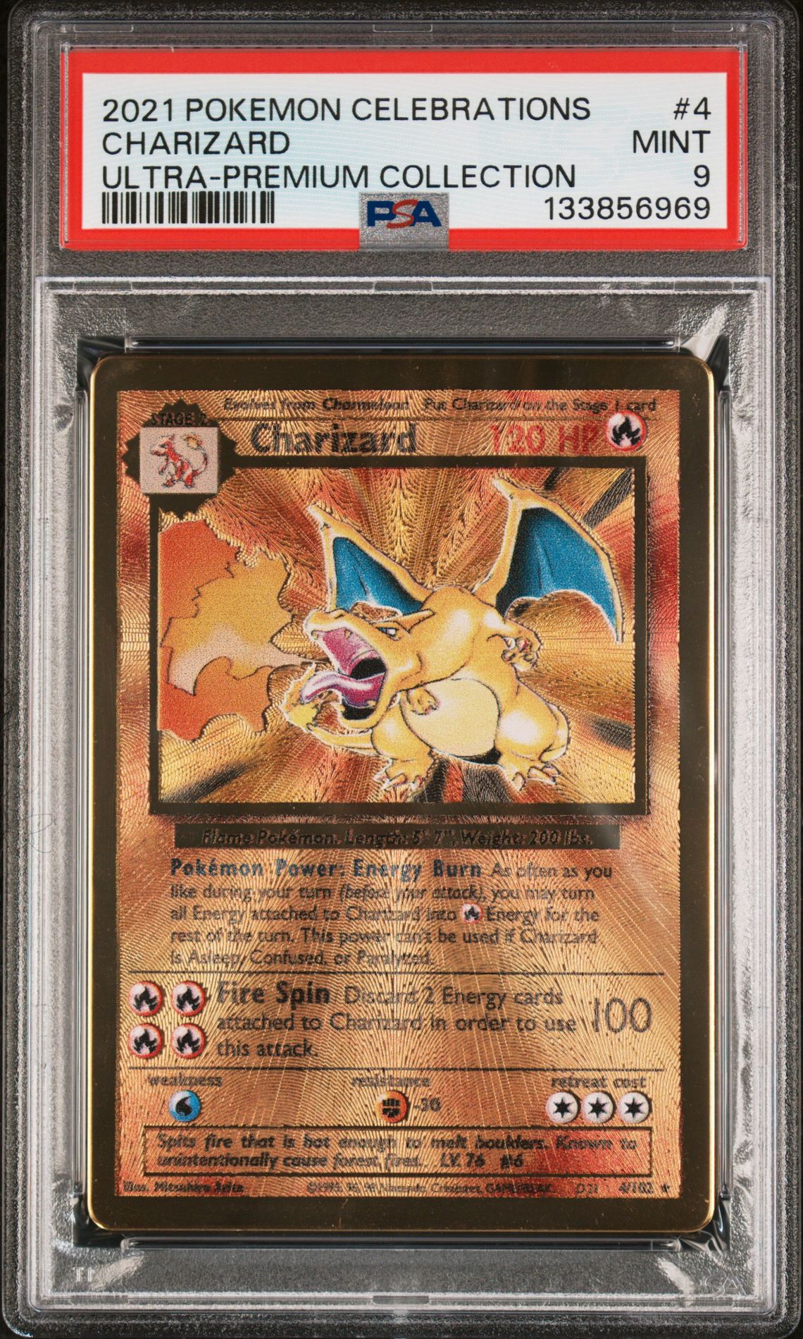 2021 Pokemon Celebrations Ultra-Premium Collection Charizard #4 (Ultra-Premium Collection) Mint 9 front