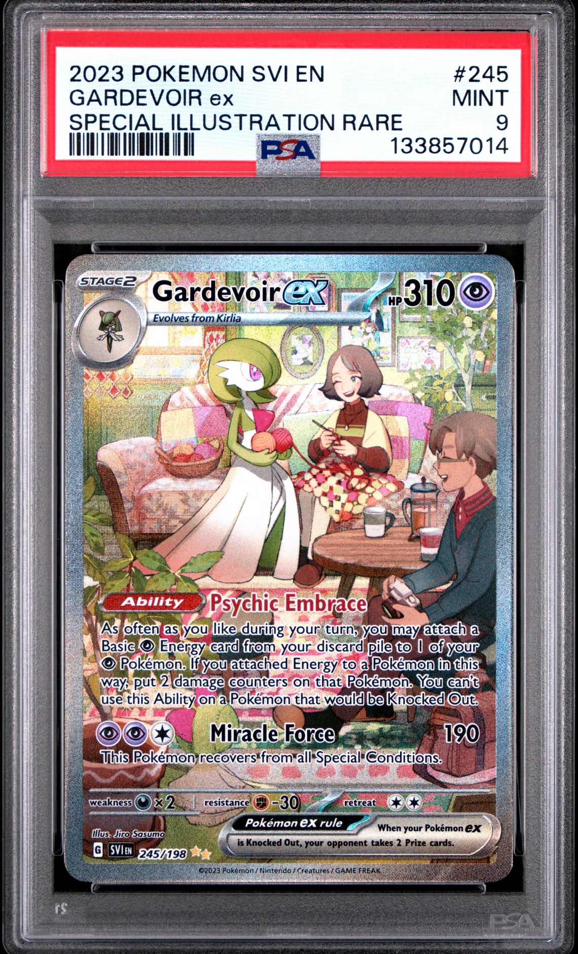 2023 Pokemon Svi En-Scarlet & Violet Gardevoir Ex #245 (Special Illustration Rare) Mint 9 front
