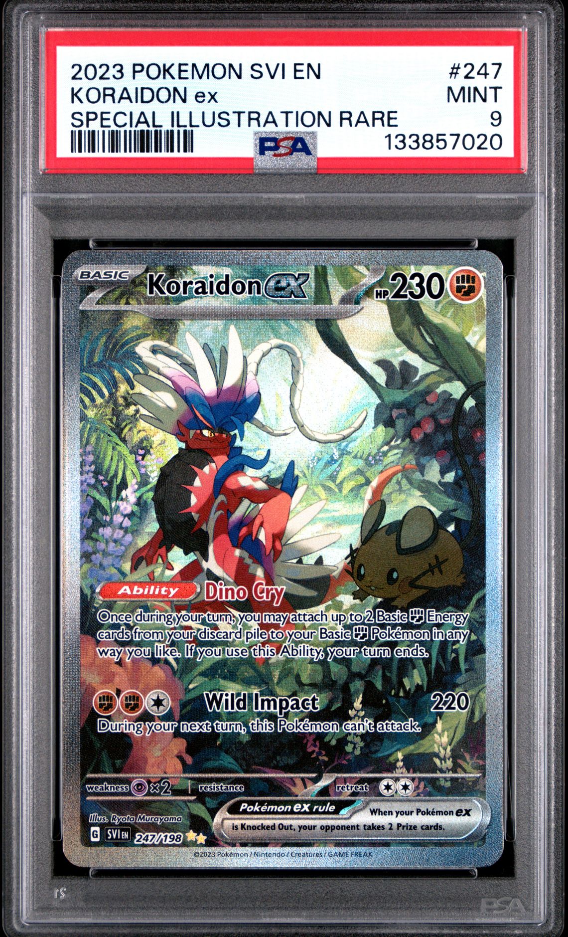 2023 Pokemon Svi En-Scarlet & Violet Koraidon Ex #247 (Special Illustration Rare) Mint 9 front