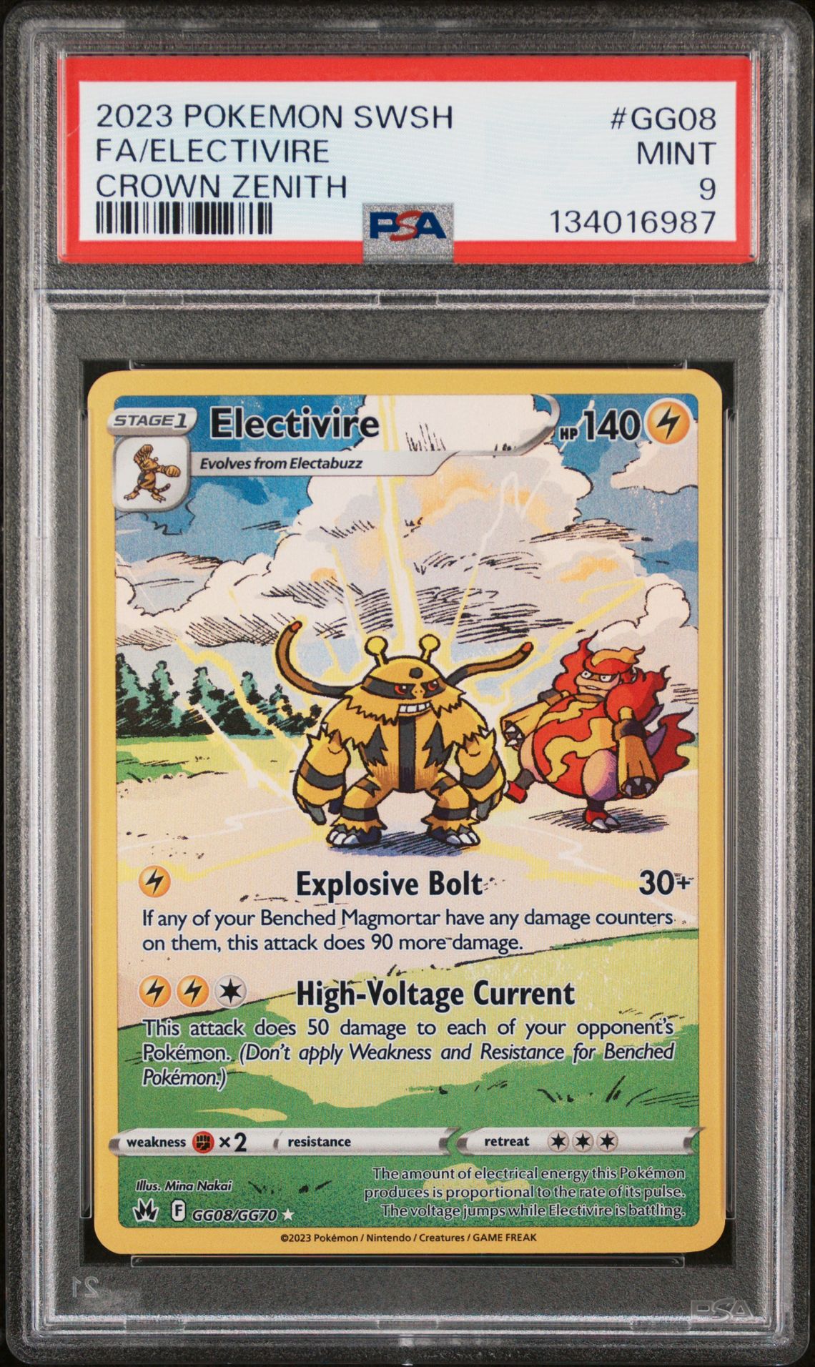 2023 Pokemon POKEMON SWORD AND SHIELD CROWN ZENITH #GG08 Fa/Electivire front