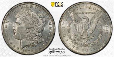 1879-S $1 Reverse of 1878 AU58