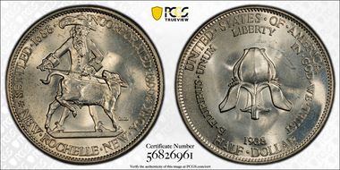 1938 50C New Rochelle MS65