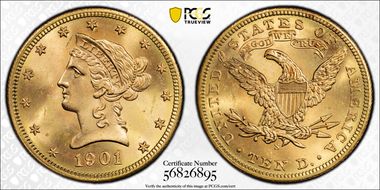 1901-S $10 MS66
