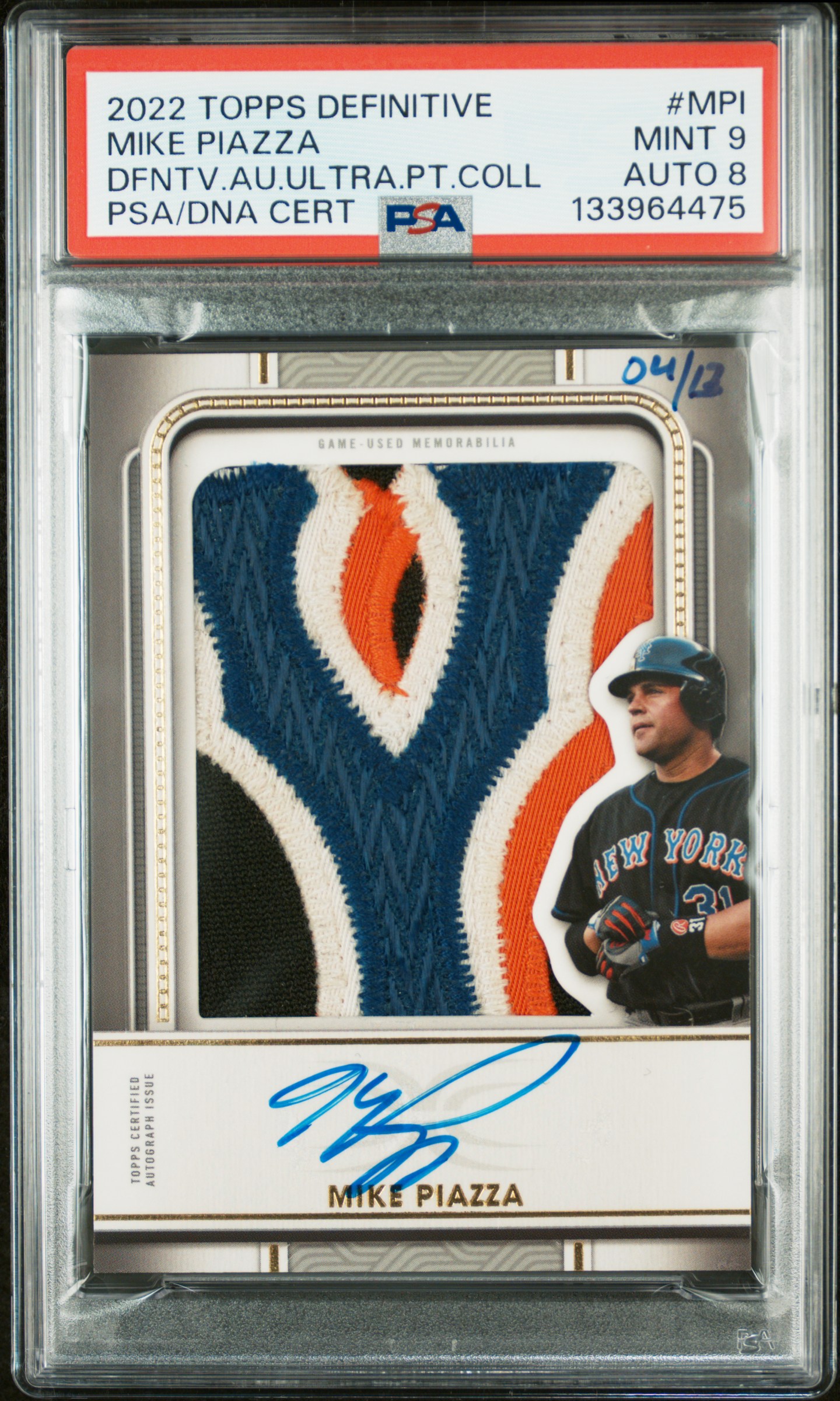 gulacards's 1999 Finest Mike Piazza Gold Refractor #95 PSA 9