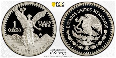 1988-Mo Onza Libertad Ag PR69DCAM