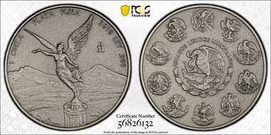 2018-Mo Onza Libertad Ag - Antiqued SP70