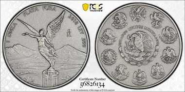 2018-Mo Onza Libertad Ag - Antiqued SP70