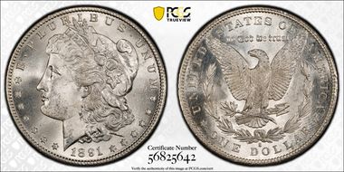 1891-S $1 MS65+