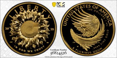 2025-W $100 American Liberty High Relief .9999 Fine PR70DCAM