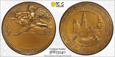 1935 AE Medal California-Pacific Int'l Expo Award Medal, 70mm MS63