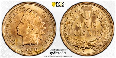 1906 1C MS65RD