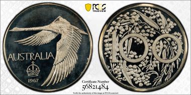 1967 $1 X-M2 Plain Edge PR65