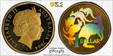 2004 $1 Holographic Kangaroos PR67DCAM