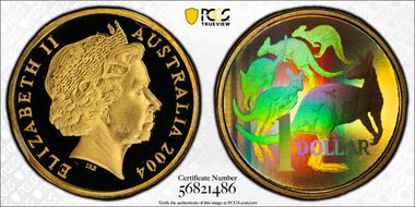 2004 $1 Holographic Kangaroos PR69DCAM